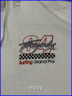 VTG 1984 Tropix Surfing Grand Prix ShortSleeve Hoodie Adult XL Single Stitch 80s