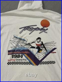 VTG 1984 Tropix Surfing Grand Prix ShortSleeve Hoodie Adult XL Single Stitch 80s