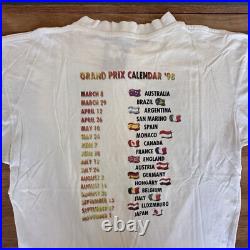 VTG 1998 Grand Prix Formula 1 F1 Racing T-Shirt Sz XL