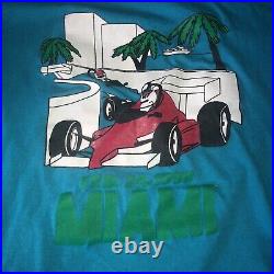 VTG Rare 1990 Miami Grand Prix Jerzees Mens Size Large Single Stitch Racing