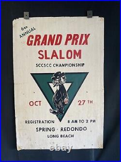 VTG SCCSCC Championship GRAND PRIX SLALOM -Spring-Redondo-Long Beach-Rare Poster