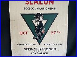 VTG SCCSCC Championship GRAND PRIX SLALOM -Spring-Redondo-Long Beach-Rare Poster