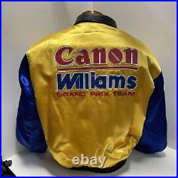 VTG Williams Renault Canon F1 Grand Prix Jeff Hamilton Reversible Leather Jacket