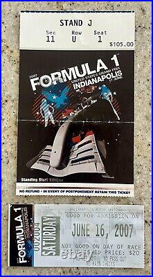 Vettel F1 Debut/Hamilton US Debut & Win 2007 U. S F1 Grand Prix Pass PSA