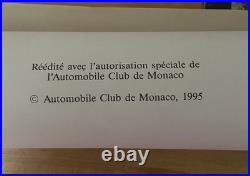 Vintage 1934 Monaco Grand Prix Poster, 1995 Automobile Club De Monaco French