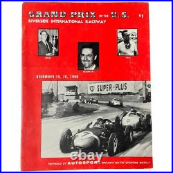 Vintage 1960 Autosport Program Grand Prix of the U. S. Riverside Int'l Raceway