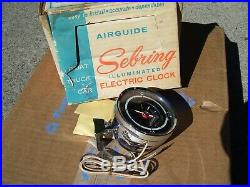 Vintage 1960's nos in box Chrome auto dash gauge service clock gm street rat rod