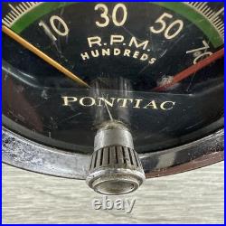 Vintage 1961 1962 Pontiac Super Duty Factory Option Tachometer with Chrome Cup Pod