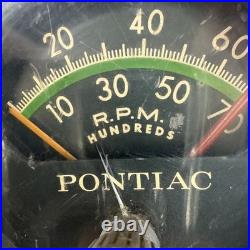 Vintage 1961 1962 Pontiac Super Duty Factory Option Tachometer with Chrome Cup Pod