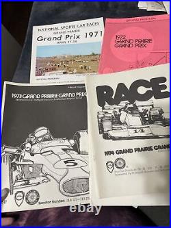 Vintage 1970s Grand Prix Prairie Racing Program car Stuttgart Arkansas Local Ads
