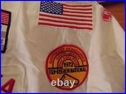 Vintage 1972 Watkins Glen Race Track Official Shirt Deputy Director Patches SCCA