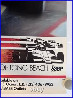 Vintage 1980 Toyota Grand Prix of Long Beach Fast Racing Car Automobile Poster