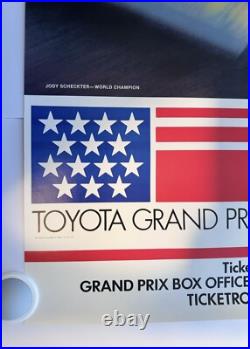 Vintage 1980 Toyota Grand Prix of Long Beach Fast Racing Car Automobile Poster