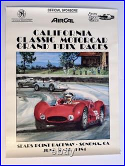 Vintage 1984 California Classic Motorcar Grand Prix Races Car Automobile Poster