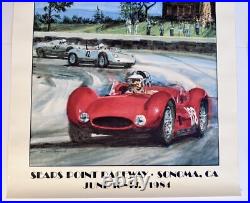 Vintage 1984 California Classic Motorcar Grand Prix Races Car Automobile Poster