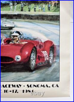 Vintage 1984 California Classic Motorcar Grand Prix Races Car Automobile Poster