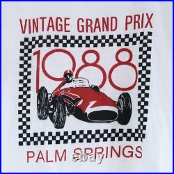 Vintage 1988 Palm Springs Grand Prix Single Stitch Shirt Drivers Names Small