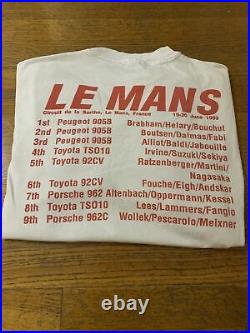 Vintage 1993 Peugeot 905B Le Mans F1 Grand Prix Racing Shirt Sz XL Made in USA