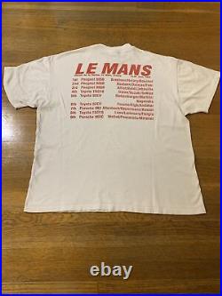 Vintage 1993 Peugeot 905B Le Mans F1 Grand Prix Racing Shirt Sz XL Made in USA