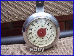 Vintage 50s Tel-Tru dash auto gauge thermometer gm ford chevy rat rod pontiac