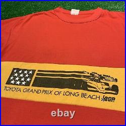 Vintage 70's 80's Toyota Grand Prix Racing T-Shirt Single Stitch USA Long Beach