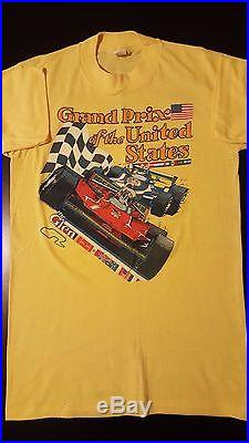 Vintage 70s 1979 United States Grand Prix T-Shirt Watkins Glen Jersey F1 Racing