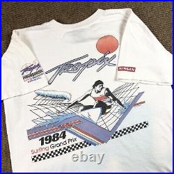 Vintage 80s T Shirt Size Medium 1984 Tropix Surfing Grand Prix Single Stitch