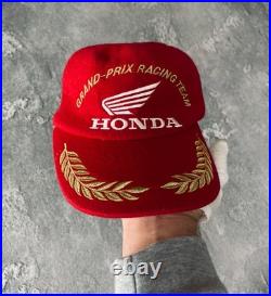 Vintage 90's Honda F1 Grand Prix Racing Team Wool Hat / Cap JAPAN