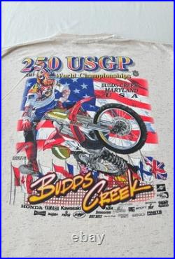 Vintage 90s 250 USGP AMA Motocross Supercross Racing Honda USA T-shirt Sz XL