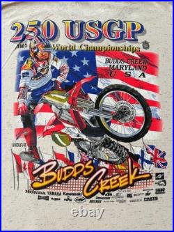 Vintage 90s 250 USGP AMA Motocross Supercross Racing Honda USA T-shirt Sz XL