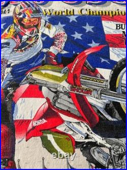 Vintage 90s 250 USGP AMA Motocross Supercross Racing Honda USA T-shirt Sz XL