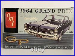 Vintage AMT 1964 PONTIAC GRAND PRIX 1/25 Model Kit 6654 200 Complete In Box