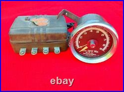Vintage Chrome Sun Super Tach 9k Tachometer Hot Rod & Transmitter 9,000 RPM OEM