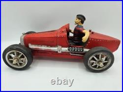 Vintage Classic Large Racing Grand PrIx Indy Bugatti Style Model Car 10 RARE