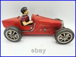 Vintage Classic Large Racing Grand PrIx Indy Bugatti Style Model Car 10 RARE
