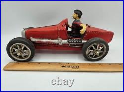 Vintage Classic Large Racing Grand PrIx Indy Bugatti Style Model Car 10 RARE