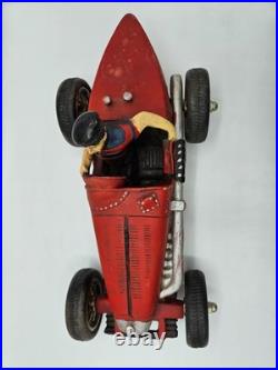 Vintage Classic Large Racing Grand PrIx Indy Bugatti Style Model Car 10 RARE