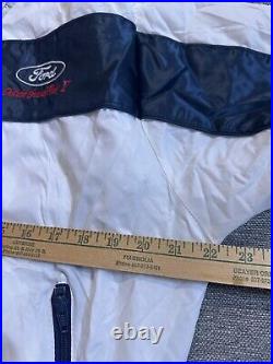 Vintage Ford Windbreaker Jacket Size M Detroit Grand Prix Logo USA Collectible