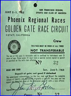 Vintage Golden Gate Grand Prix Race Program 1968