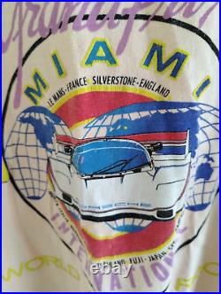 Vintage Grand Prix of Miami 1988 Race T-Shirt Single stitch Size XL Rare Peach