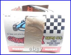 Vintage Kusan Grand Prix Racing Set in Box with 3 Race Cars #49C Made in USA