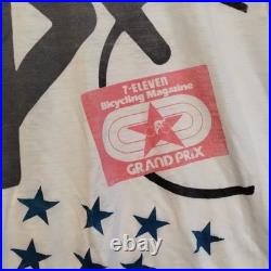 Vintage Long sleeve T shirt Bicycle Grand Prix Race Tee 17x25 7 Eleven Magazine