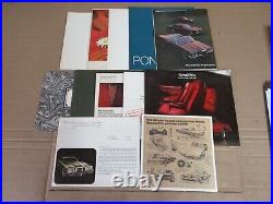 Vintage Lot of 12 Pontiac Grand Prix Le Mans Firebird 1967-1977 Brochures E6