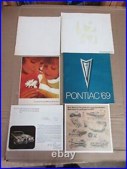 Vintage Lot of 12 Pontiac Grand Prix Le Mans Firebird 1967-1977 Brochures E6