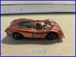 Vintage Mattel Hot Wheels Redline 1970 Porsche 917 Pink USA Grand Prix