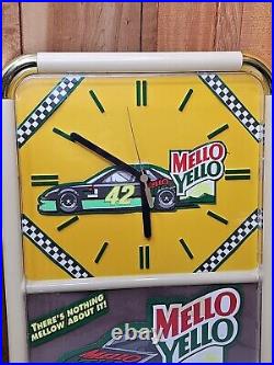 Vintage Mello Yello Grand Prix Clock RARE SODA POP ADVERTISING