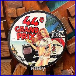 Vintage Monaco Grand Prix Porcelain Gas Oil Racing 44e Marlboro Shell Track Sign