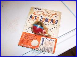 Vintage NOS 50s Orbit Dinsmore Automobile compass gm ford chevy rat rod pontiac