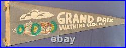 Vintage Original Graphic Grand Prix Racecar Watkins Glen NY Racing Pennant