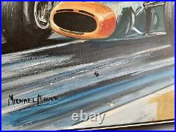 Vintage Painting 1965 Graham Hill BRM P38 Grand Prix Win Racing Michael Maule! 1